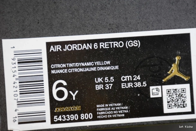 Floral 543390-800 Dynamic Air Retro Yellow 6 (GS) Jordan 0722